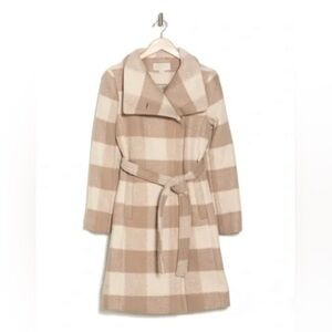 Micheal Kora Plaid Peacoat